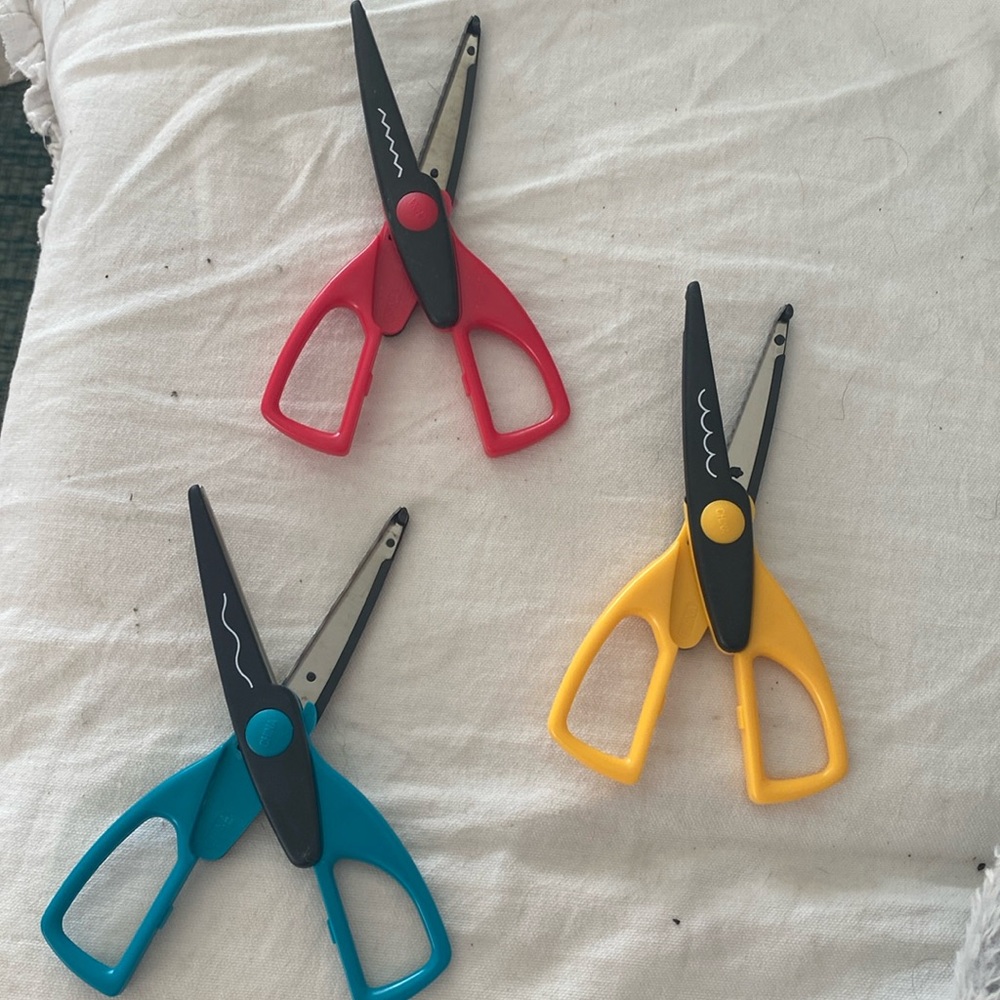 Textured craft scissors pack of 3